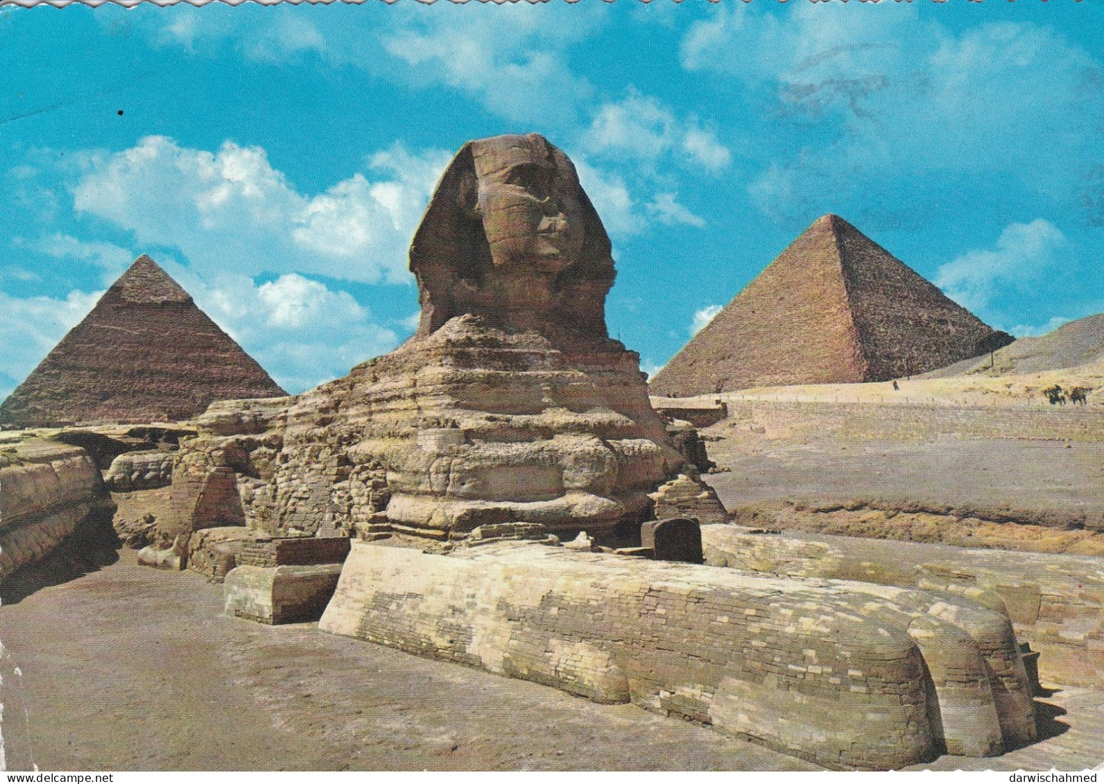 - ÄGYPTEN - EGYPT - DYNASTIE- ÄGYPTOLOGIE - SPHINX AUF CHEOPSPYRAMIDE - POST CARD - USED - Sphynx