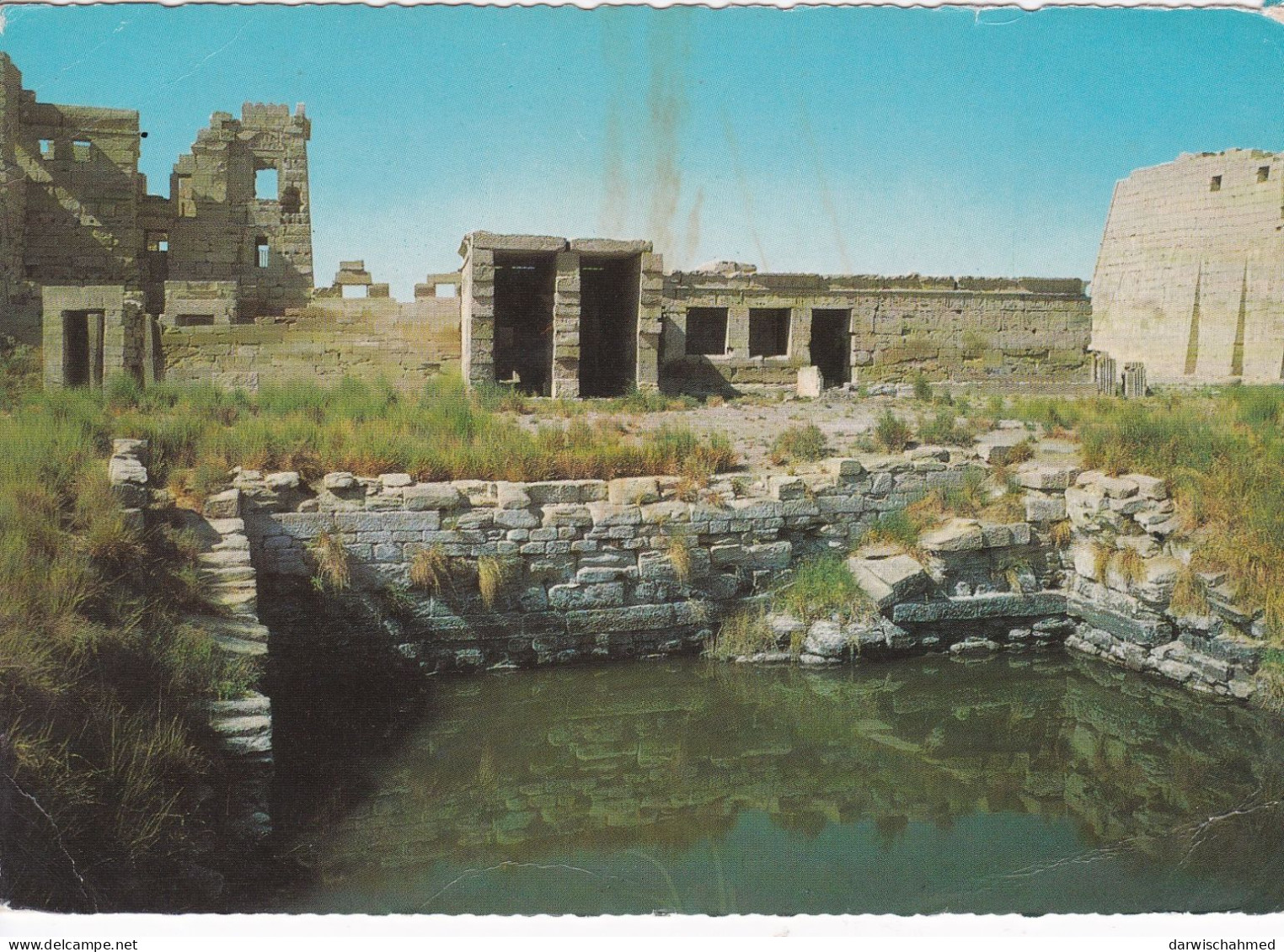 ÄGYPTEN - EGYPT - DYNASTIE- ÄGYPTOLOGIE -HEILIGE SEE - HABU CITY - LUXOR  - POST CARD - USED - Sphynx