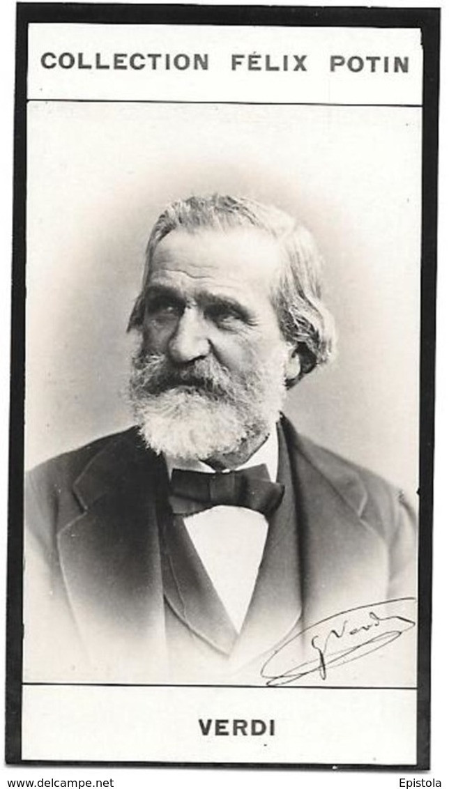 ► Giuseppe Verdi (nato Le Roncole) Compositore Italiano.  La Traviata   - Collection Photo Felix POTIN 1900 - Félix Potin