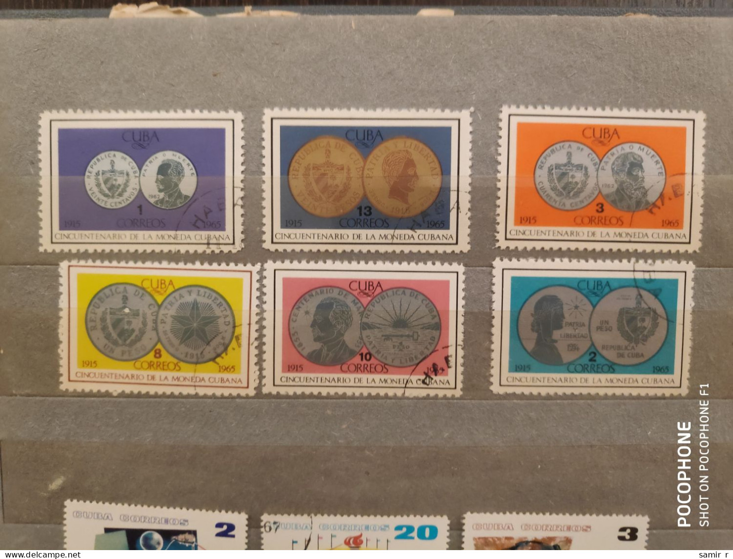 1965 Cuba	Coins (F42) - Used Stamps