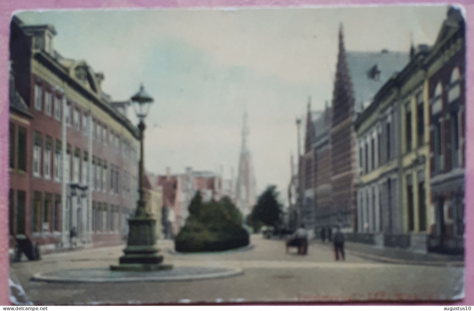 ZEER OUDE POSTKAART KLEUR  1908 : LEEUWARDEN TWEEBAKSMARKT  Gelopen Met Zegel 1 Ct - Leeuwarden