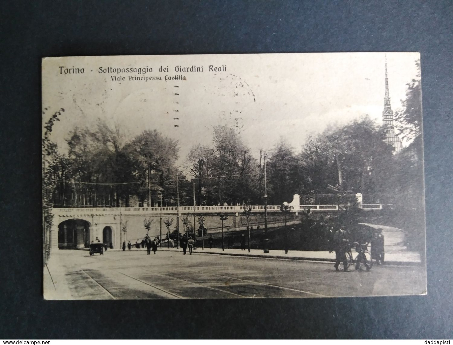 [S1] Torino - Sottopassaggio Dei Giardini Reali Con Passanti E Calesse. Piccolo Formato,Viaggiata, 1925 - Parks & Gärten