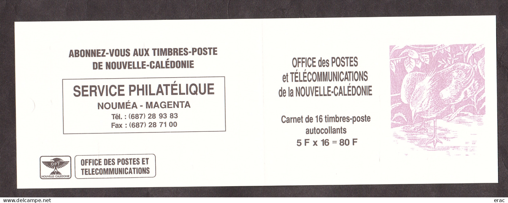 Nouvelle-Calédonie - 1994 - Carnet C 655 - Neuf ** - Le Cagou - Markenheftchen