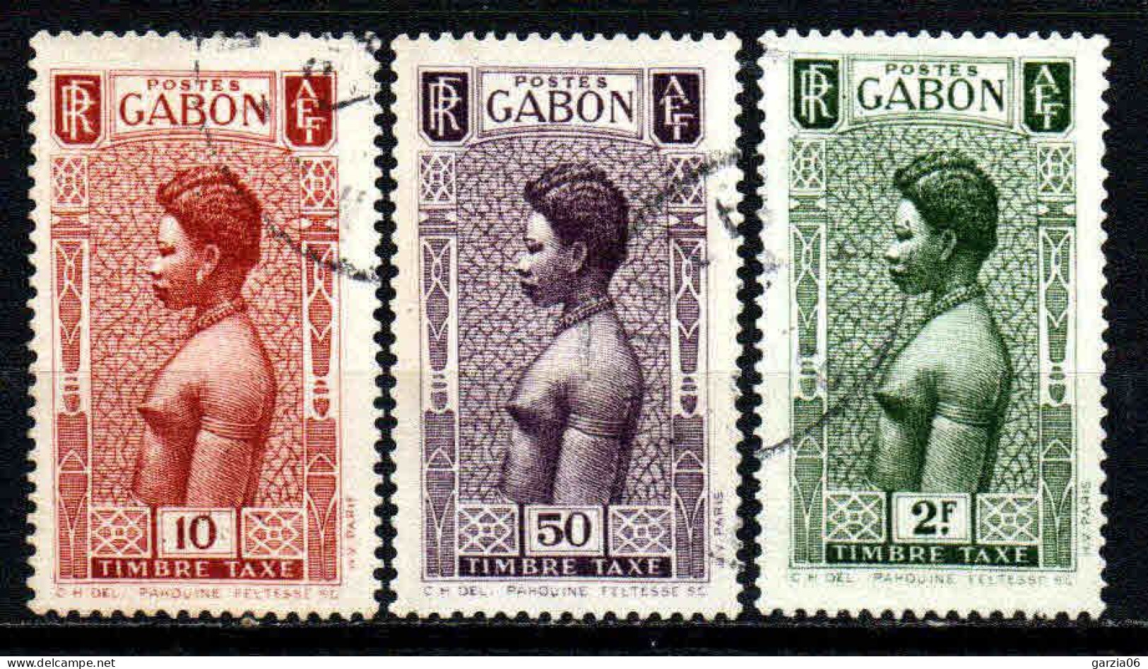 Gabon  - 1932  - Tb Taxe N° 24/29/32   - Oblit - Used - Timbres-taxe