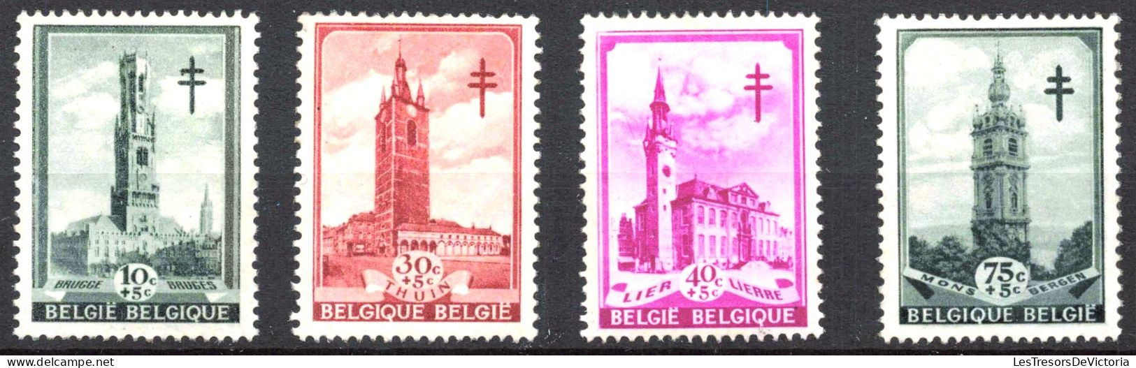 Timbre - Belgique - COB 519/26**MNH - Série Dite Les Beffrois - 1939 - Cote 65 - Neufs