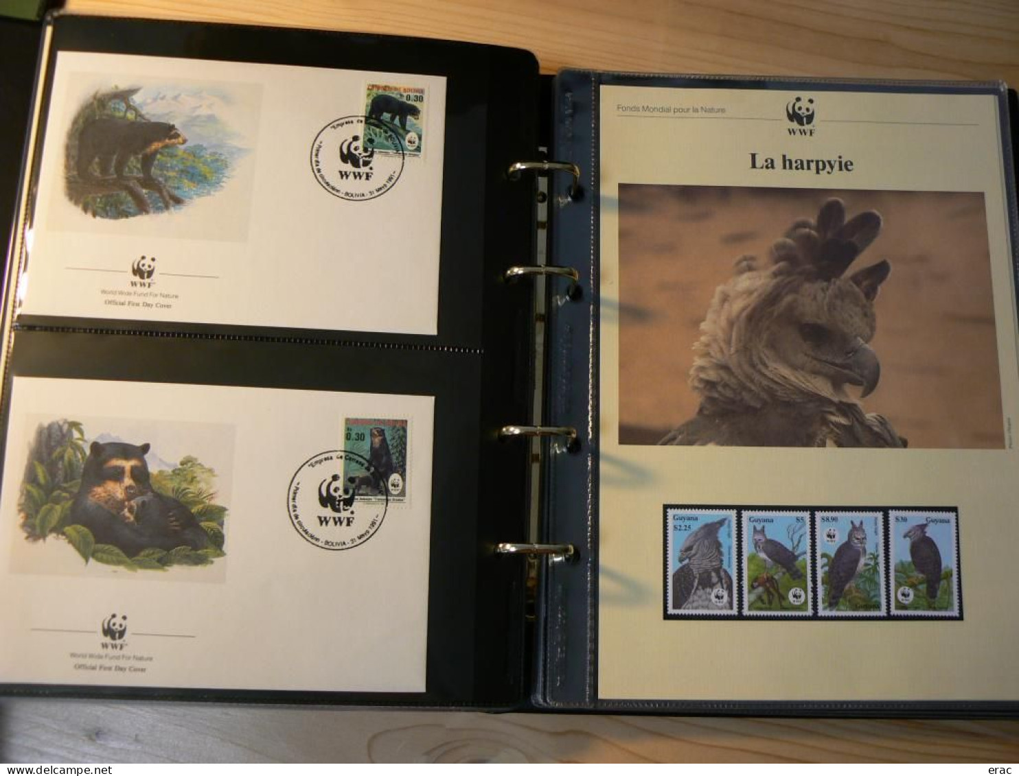 WWF - Lot de 2 albums avec boites - Années 1980/90 - Documents, FDC, CP, TP ** - Excellent état