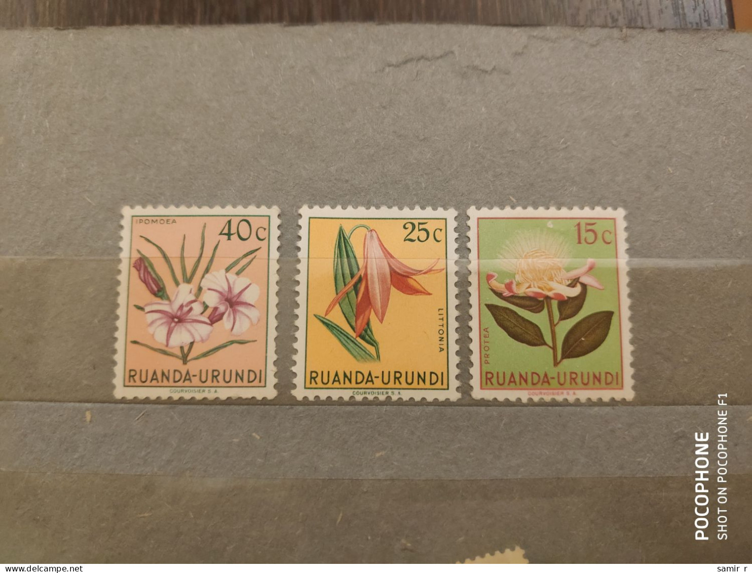 1953  Ruanda Urundi	Flowers (F42) - Unused Stamps