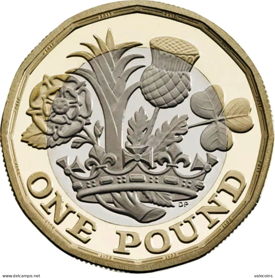 UK UNITED KINGDOM GREAT BRITAIN - 2017 -   1 Pound - KM 1378 - Brilliant UNC - 1 Pound
