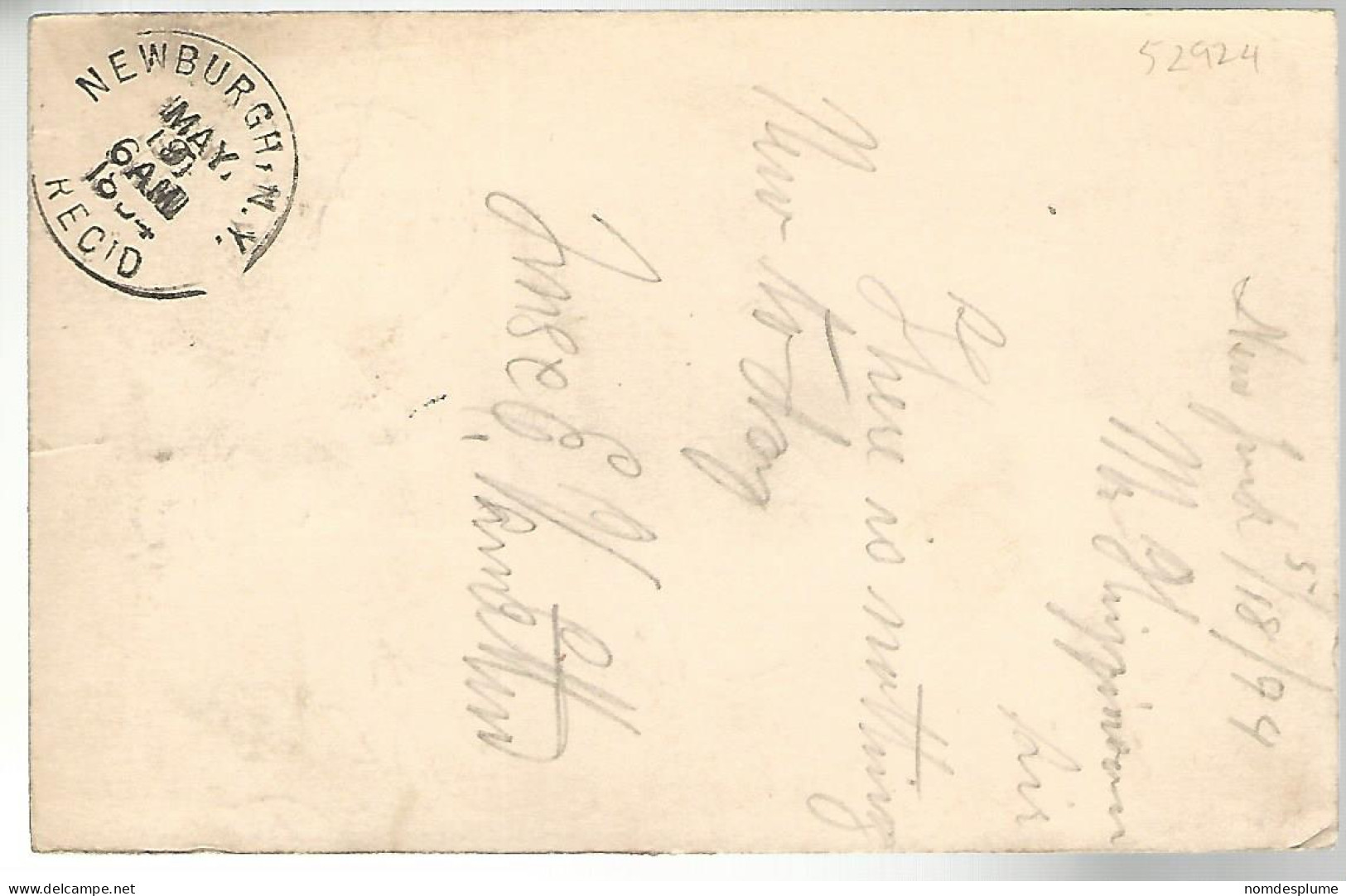 52924 ) USA Postal Stationery Newburgh New York Postmarks  Duplex 1894 - ...-1900
