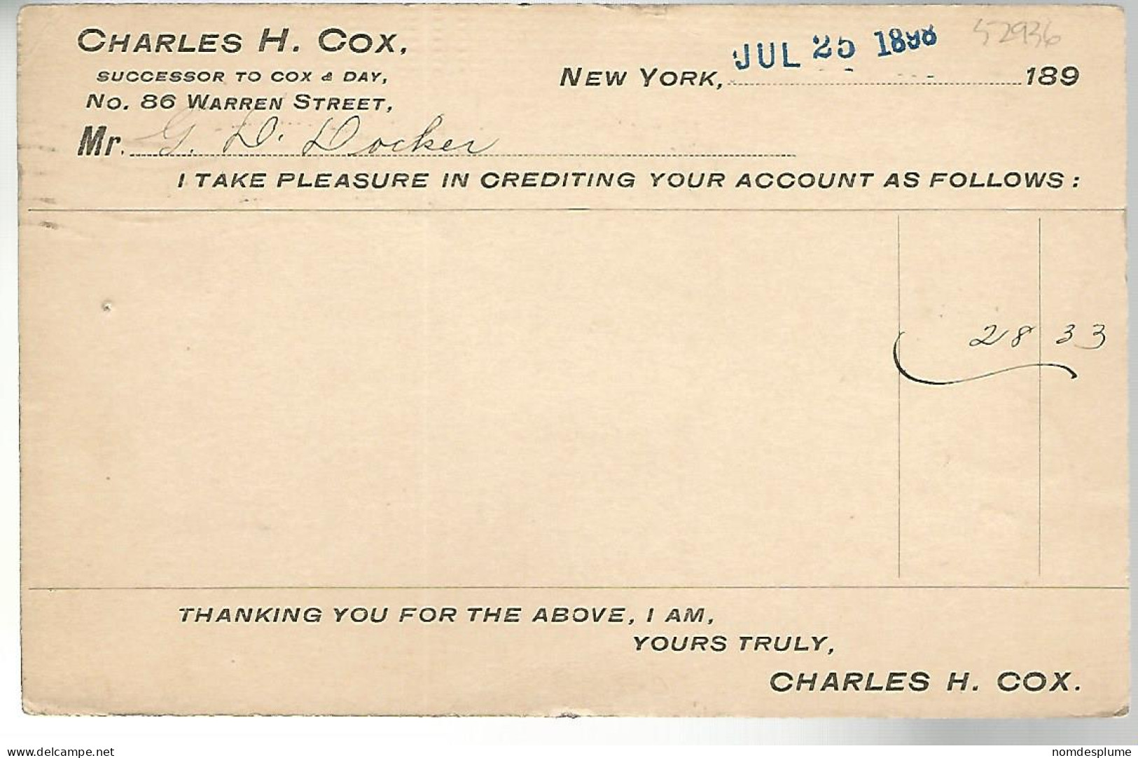 52936 ) USA Postal Stationery New York Troy Postmarks 1898 - ...-1900