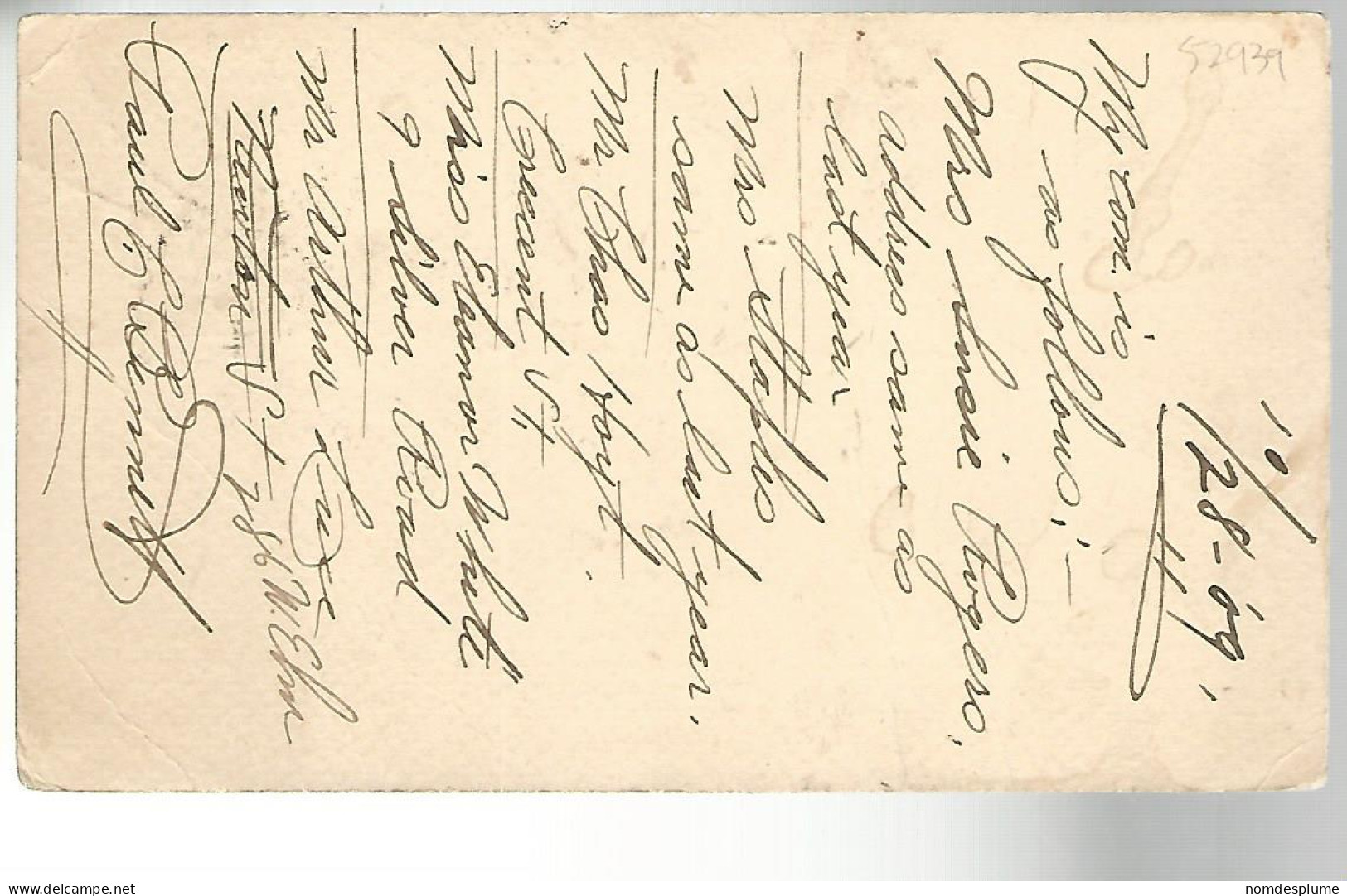 52939 ) USA Postal Stationery Brockton Postmark Duplex 1909 - 1901-20