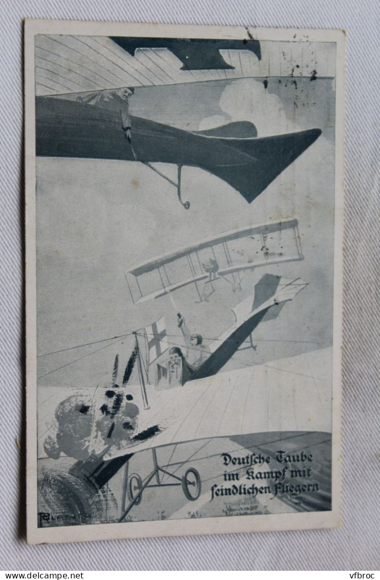 Deutsche Taube Im Kampf Mit Feindlichen Fliegern, Aviation, Militaria - 1914-1918: 1ère Guerre