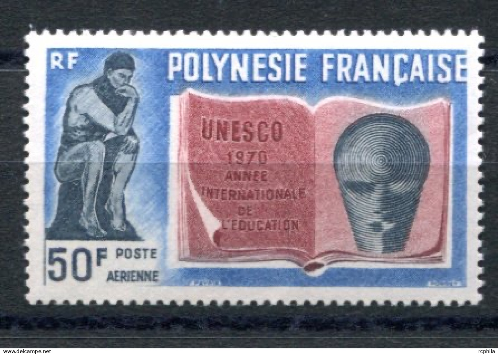 RC 25815 POLYNÉSIE COTE 22€ PA N° 39 ANNÉE MONDIALE DE L'ALPHABETISATION NEUF ** MNH TB - Unused Stamps