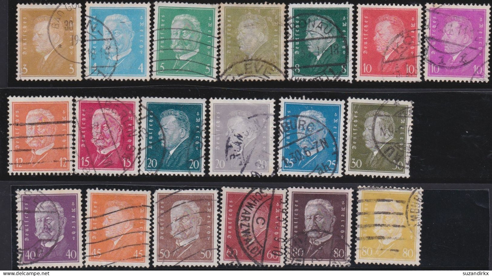 Deutsches Reich  -     Michel   -  19 Marken       -   O        -    Gestempelt - Used Stamps