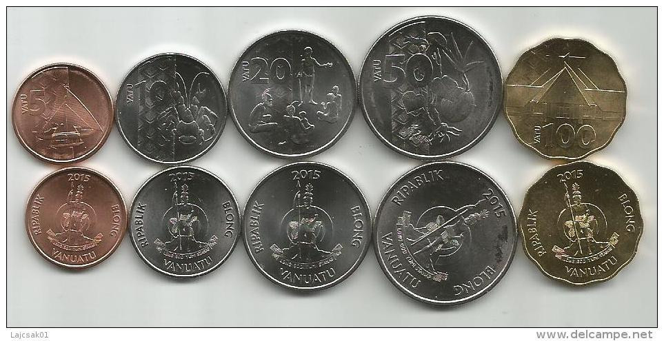 Vanuatu Set Of 5 Coins 2015. UNC - Vanuatu