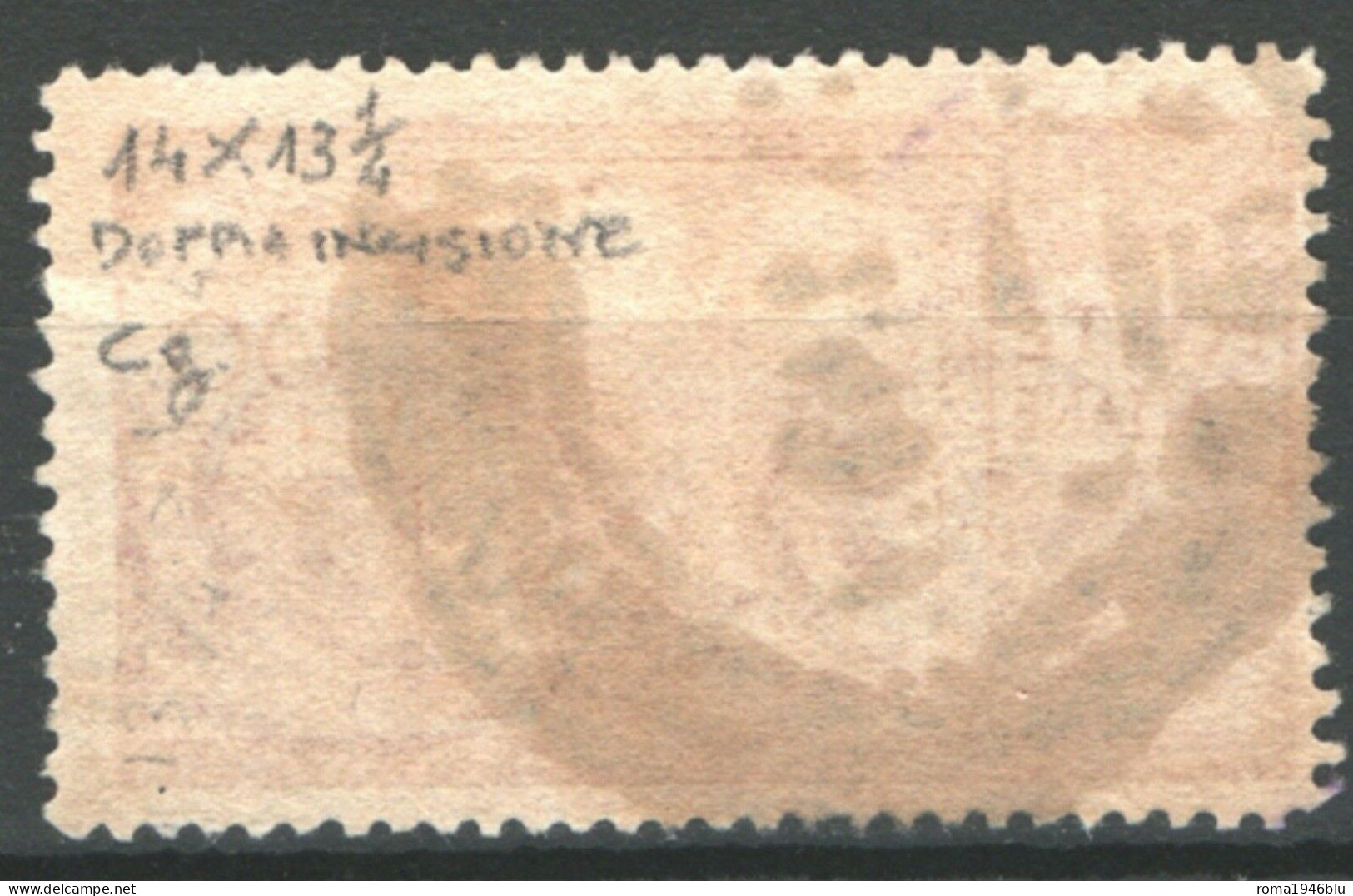 REPUBBLICA 1945 DEMOCRATICA 100 L. DOPPIA INCISIONE SASSONE 565/Ie USATO - Varietà E Curiosità