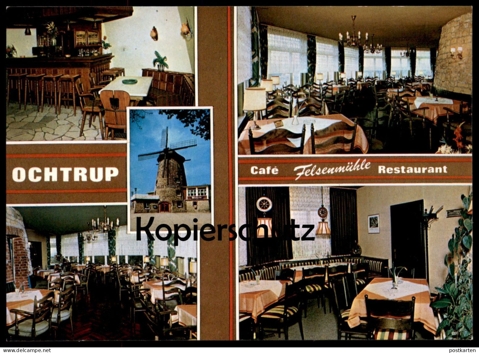 ÄLTERE POSTKARTE OCHTRUP CAFÉ FELSENMÜHLE RESTAURANT MÜHLE WINDMÜHLE Windmill Moulin Molen Ansichtskarte AK Cpa Postcard - Ochtrup