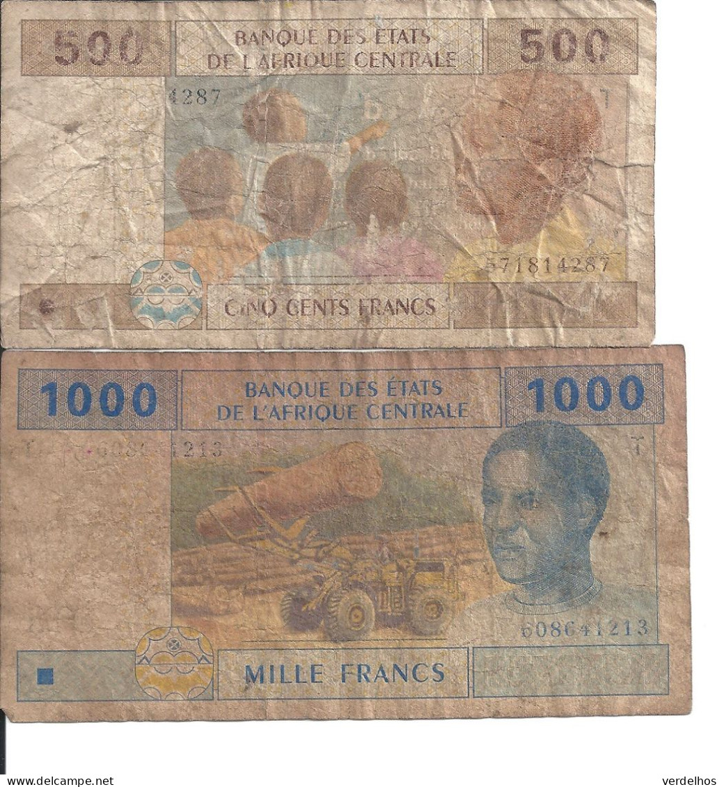 CONGO 500-1000 FRANCS 2002 VG ( 2 Billets ) - Non Classés