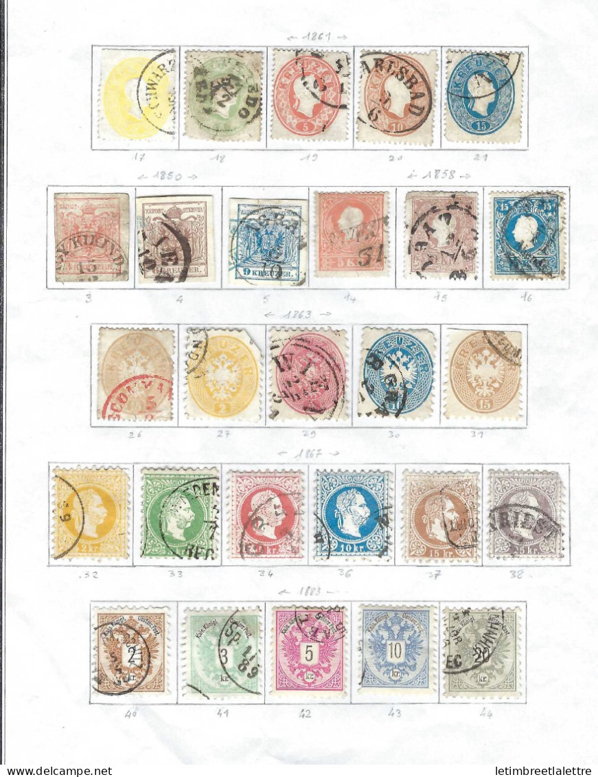 Autriche - Classique - Lot De Timbres Oblitérés - 1861 à 1883 - Verzamelingen
