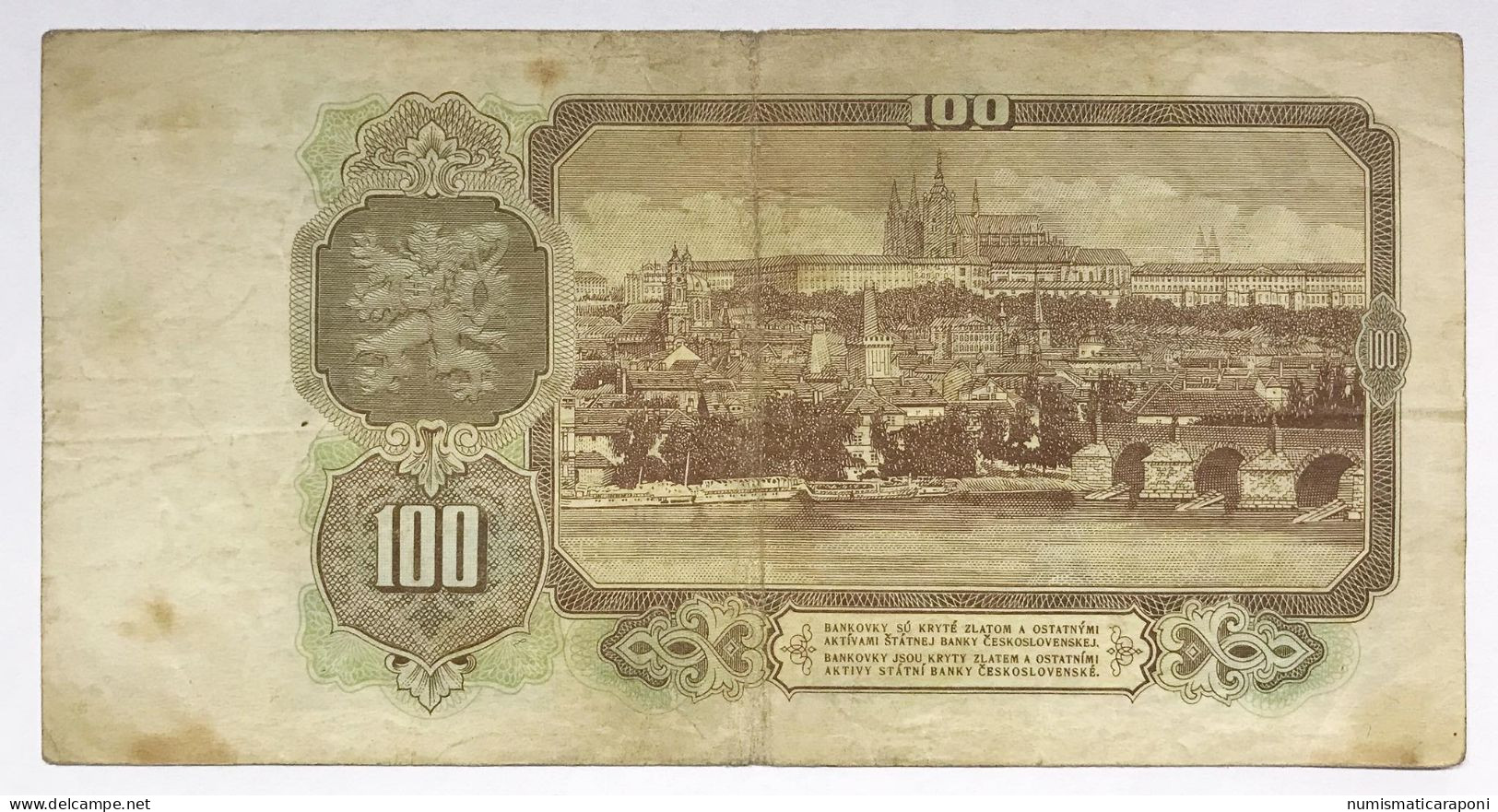 Ceskoslovenska CECOSLOVACCHIA  Czechoslovakia 100 KORUN 1953 Pick#86 Lotto 1569 - República Checa