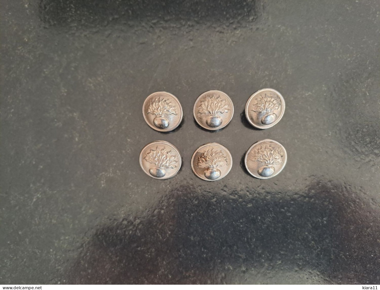 Lot De 6 Boutons " GENDARMERIE " - Diamètre 21 Mm - Buttons