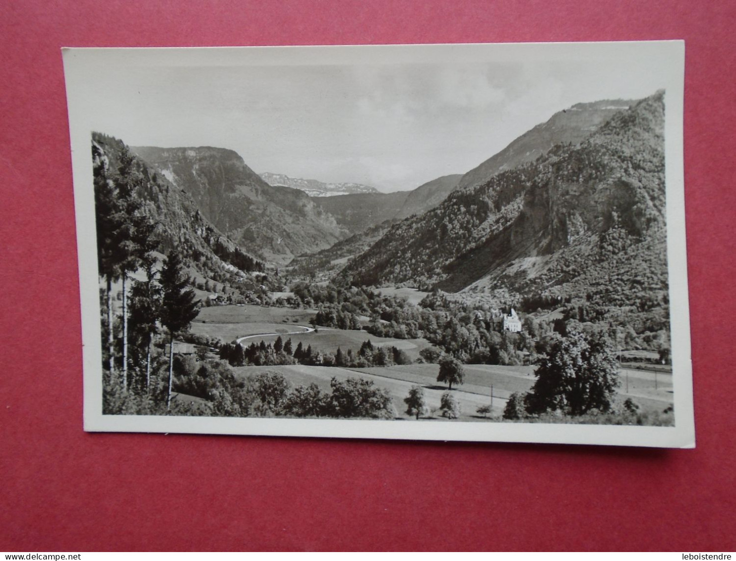 CPSM PHOTO GLACEE  THORENS GLIERES  LA VALLEE D'USILLON ET LE CHATEAU DE SALES   NON VOYAGEE - Thorens-Glières