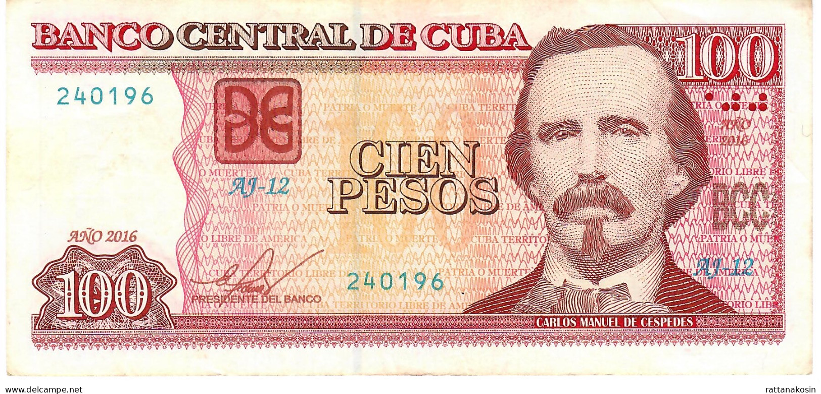 CUBA  P129h 100 PESOS  2016  VF - Kuba