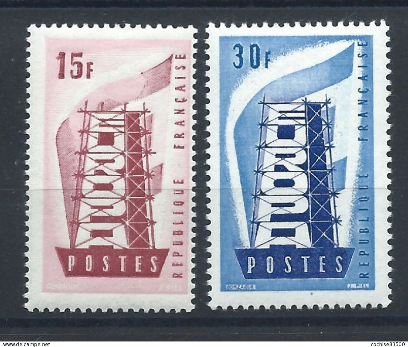 France N°1076/77** (MNH) 1956 - Europa - 1956