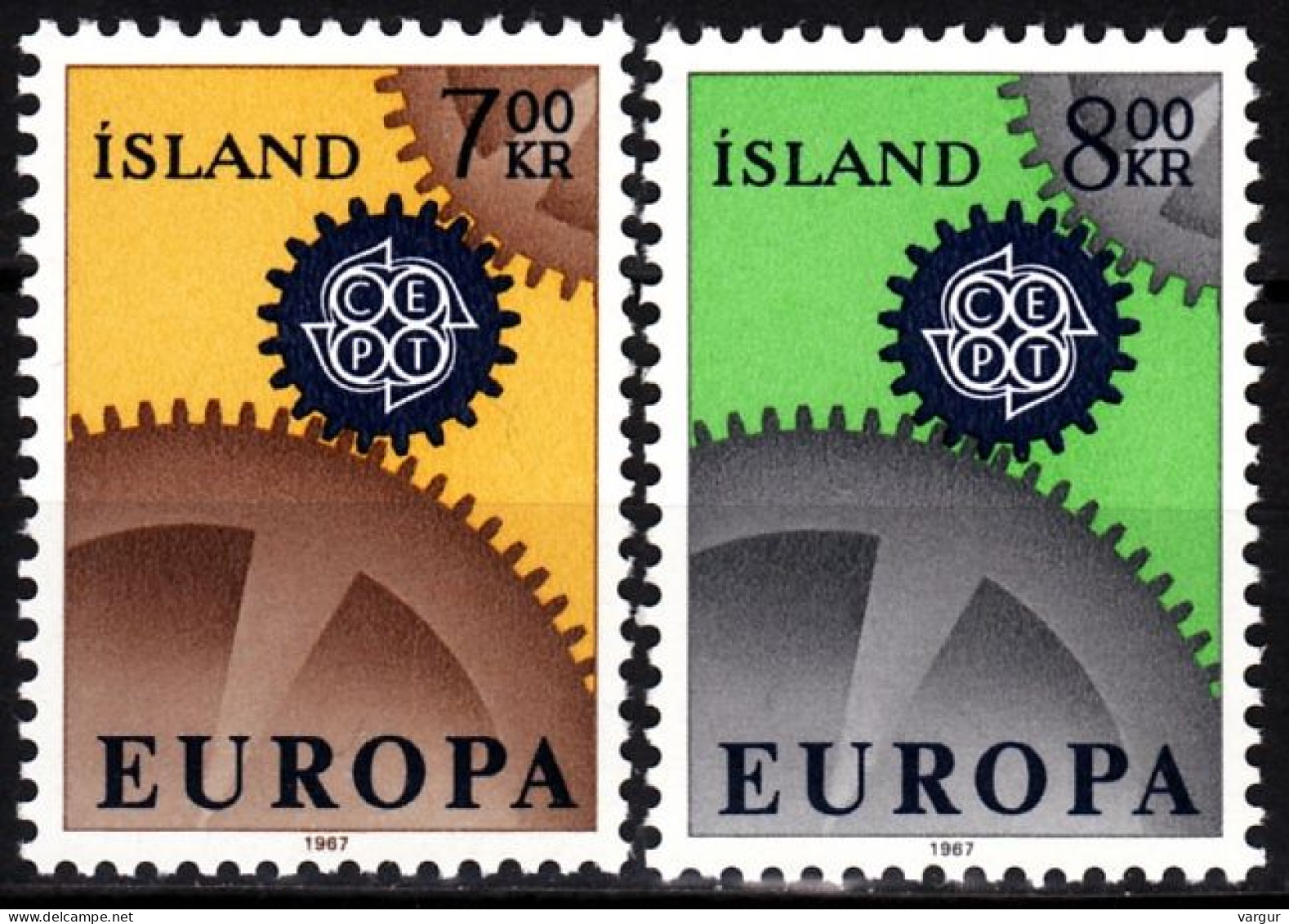 ICELAND / ISLAND 1967 EUROPA. Complete Set, MNH - 1967