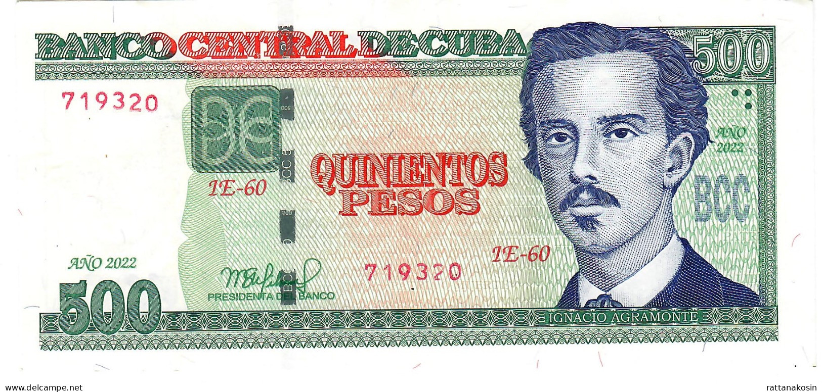 CUBA  P131d  500 PESOS  2022  XF-AU - Cuba