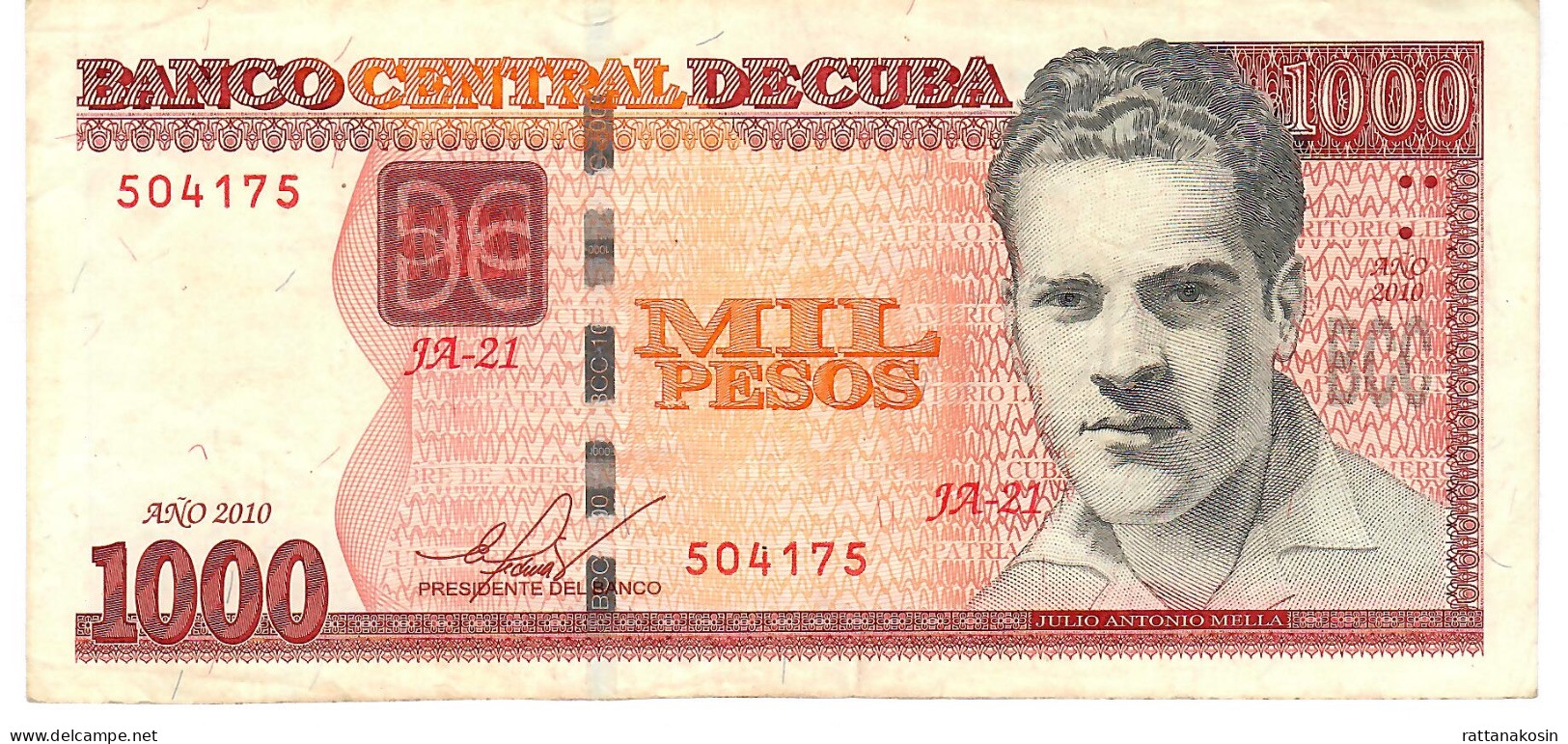 CUBA  P132a  1000 PESOS  2010  VF - Kuba