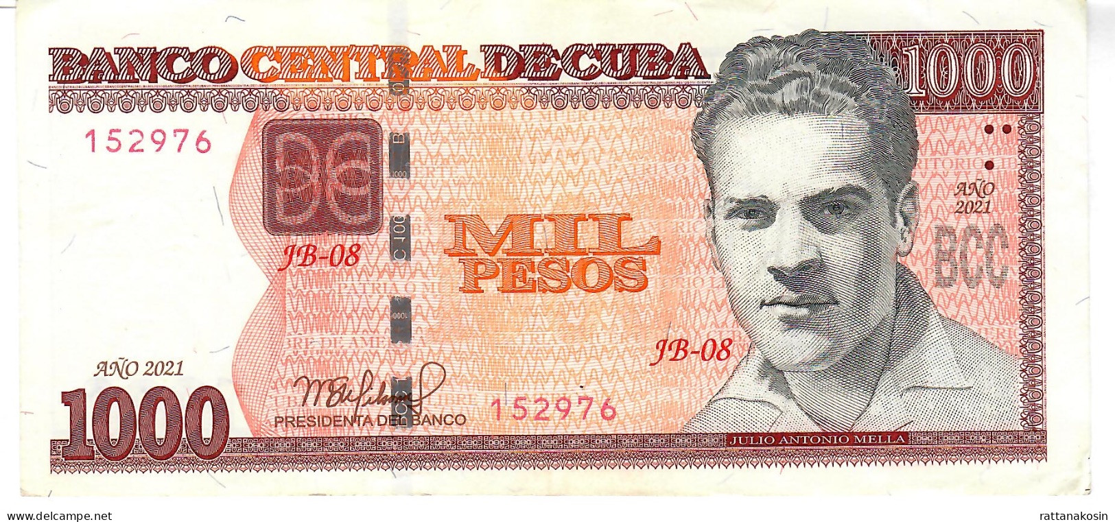 CUBA  P132b  1000 PESOS  2021  XF - Cuba