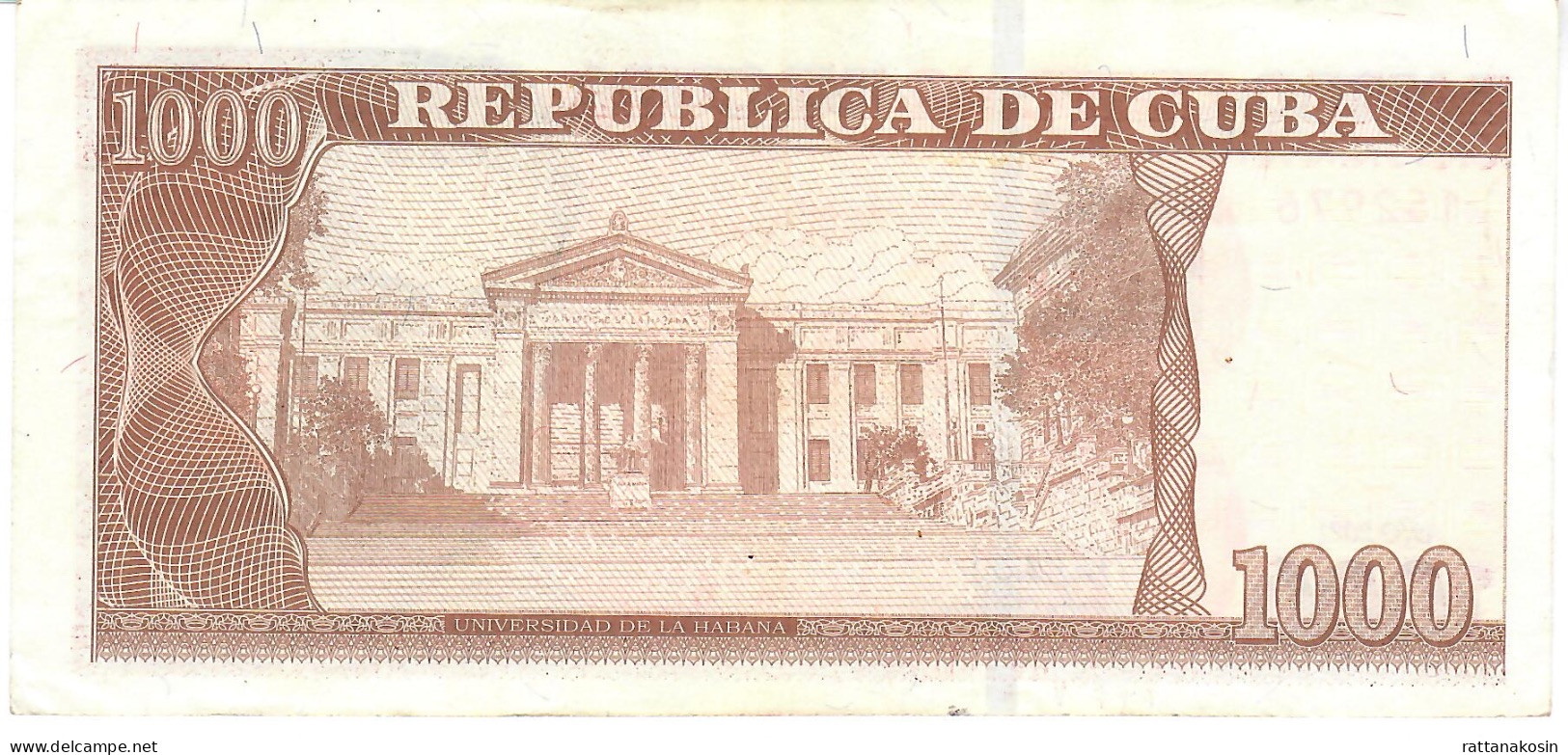 CUBA  P132b  1000 PESOS  2021  XF - Cuba