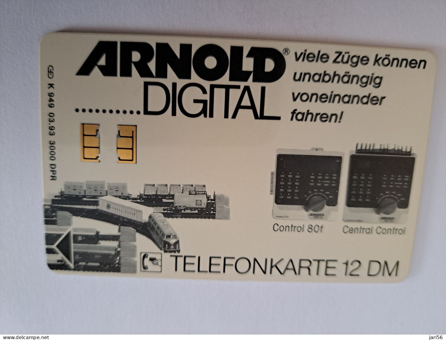 DUITSLAND/ GERMANY  CHIPCARD/ LOCOMOTIF/ TRAIN/ ARNOLD DIGITAL / 12DM/  K949/ 3000 EX  / MINT CARD     **15481** - S-Series: Schalterserie Mit Fremdfirmenreklame