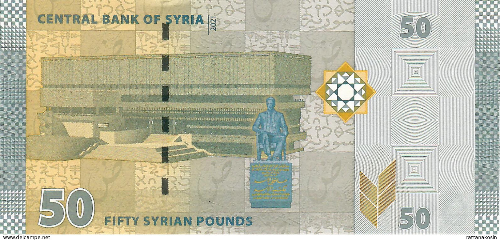 SYRIA NLP = B636a 50 POUNDS 2021 New Type Signature 20 #S/01  UNC. - Siria