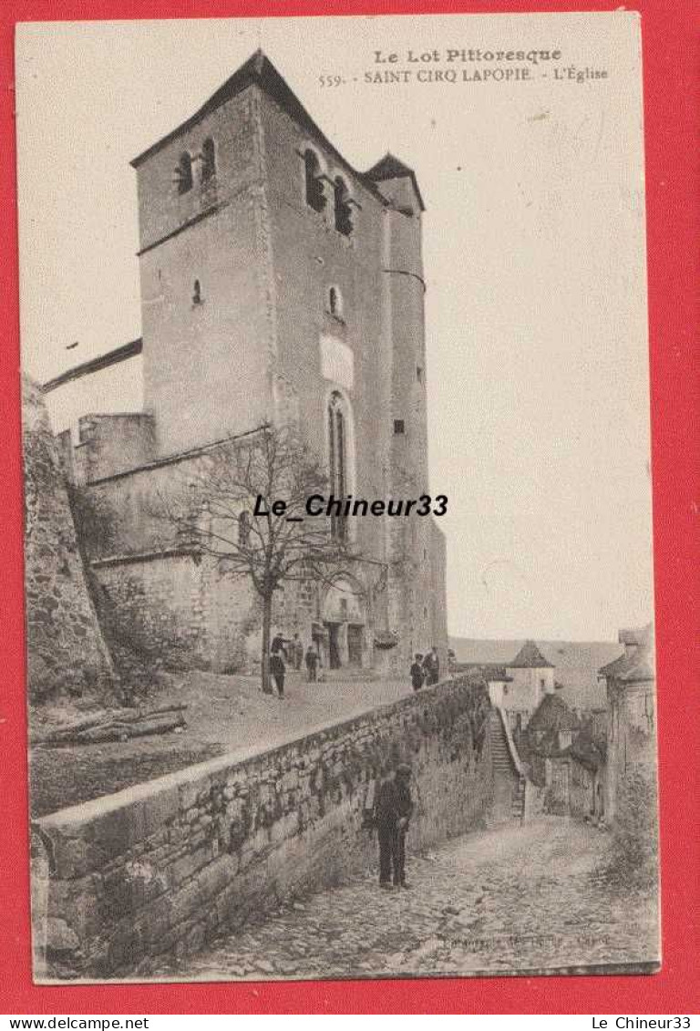 46 - SAINT CIRQ LAPOPIE----L'Eglise---animé - Saint-Cirq-Lapopie