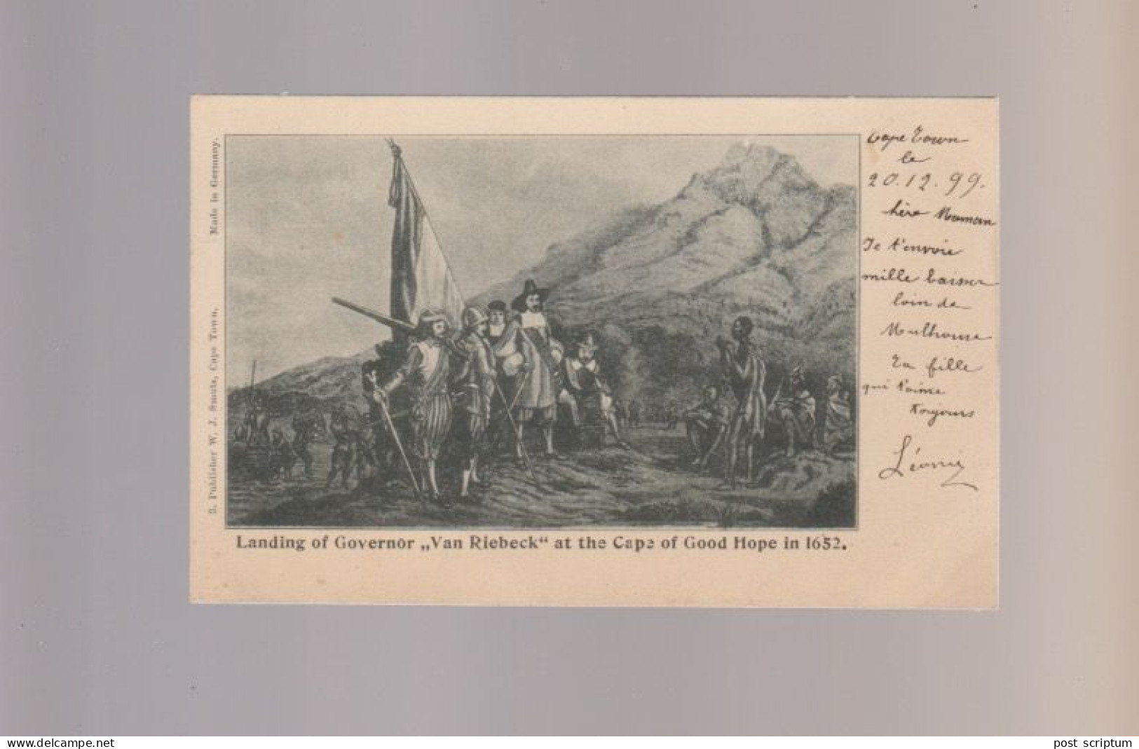 Afrique - Afrique Du Sud -   Landing Of Governor Van Riebeck At The Cape Of Good Hope In 1652 - Afrique Du Sud