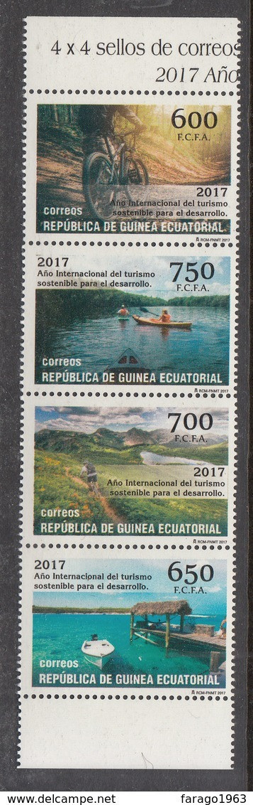 2017 Equatorial Guinea Tourism Complete Strip Of 4 MNH - Guinée Equatoriale