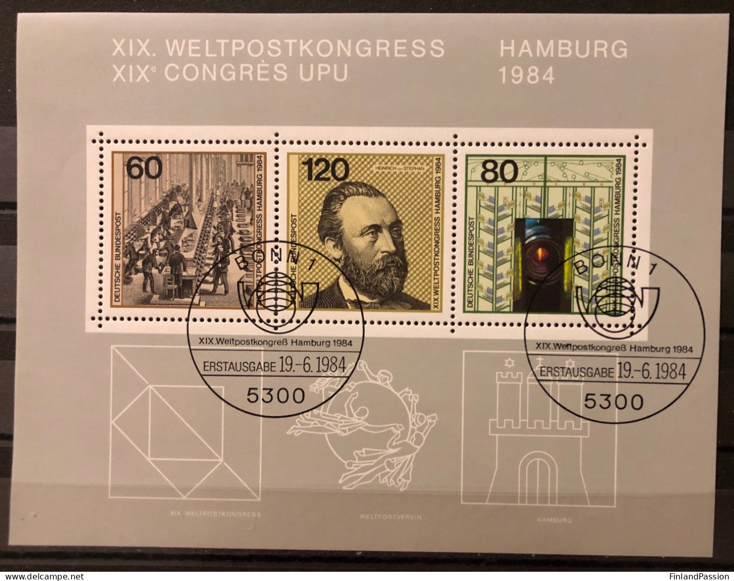 1984. MiNr. 1215-1217 (Block 19), O - Gebraucht