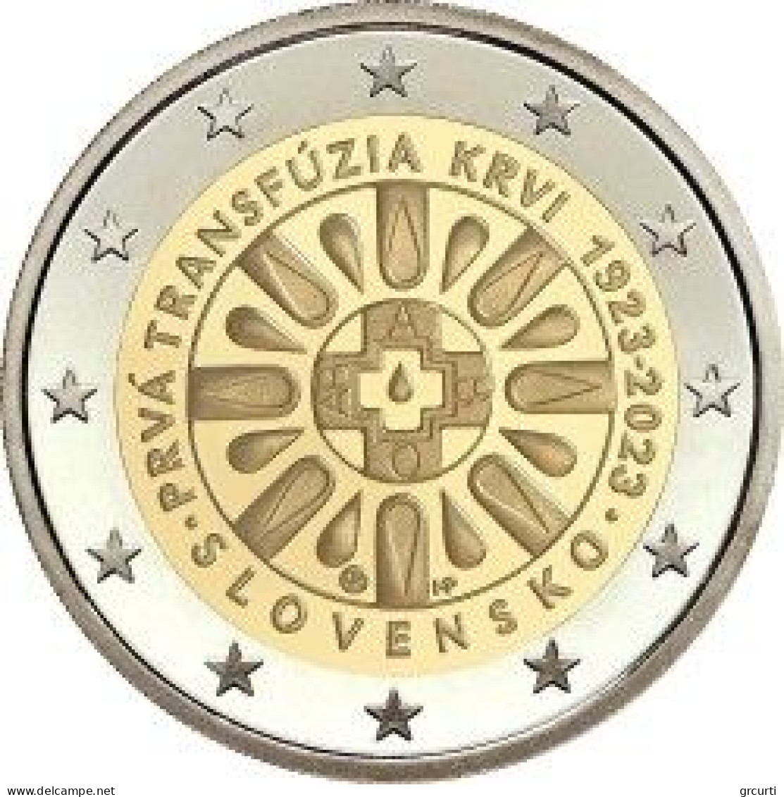 Slovacchia - 2 Euro 2023 - 100th First Blood Transfusion In Slovakia - Original Roll Of 25 Coins - Eslovaquia