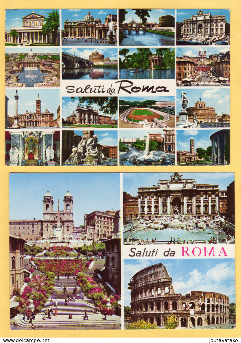 2 Multiview Rome PCs - Saluti Da Roma, Italy - Mehransichten, Panoramakarten