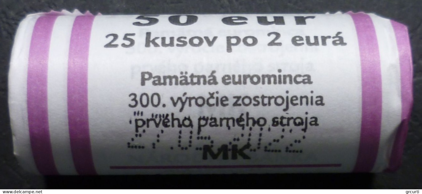 Slovacchia - 2 Euro 2022 - 300th Construction Of The First Steam Engine In Continental Europ - Original Roll Of 25 Coins - Eslovaquia