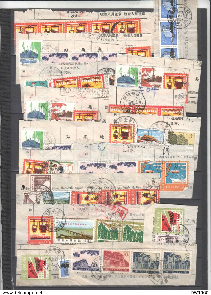 China , Lot Mit Briefstücken , Achtziger Jahre ( Kiloware) - Oblitérés
