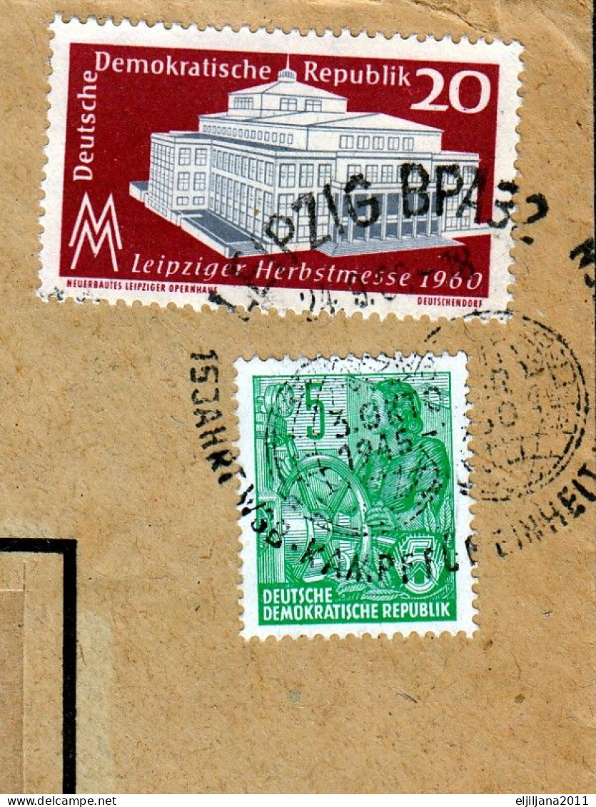 ⁕ Germany DDR 1960 ⁕ August Fomm, LEIPZIG Cover With A Window To Zagreb - Covers - Used