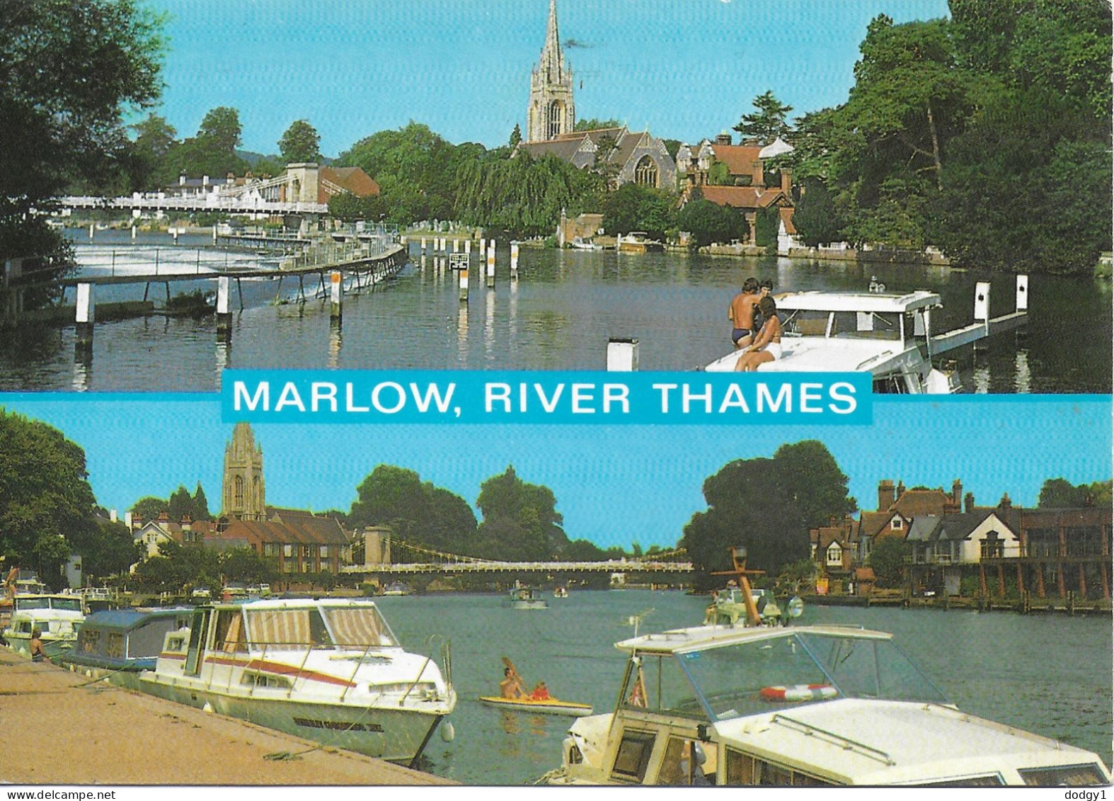 SCENES FROM MARLOW, BUCKINGHAMSHIRE, ENGLAND. USED POSTCARD   Pm4 - Buckinghamshire