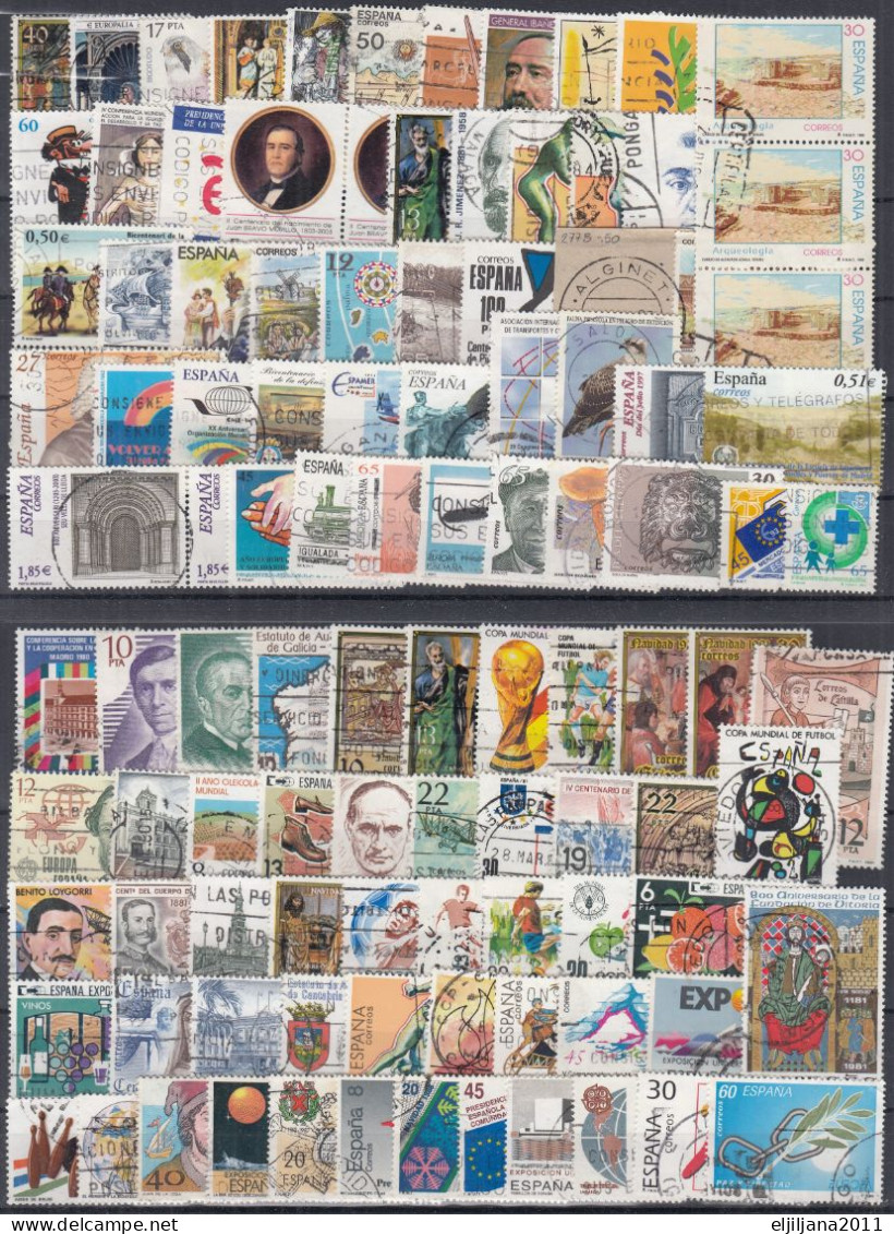 SALE !! 50 % OFF !! ⁕ SPAIN 1980 - 2003 ⁕ Nice Collection / Lot Of 105 Used Stamps ⁕ Scan - Collections