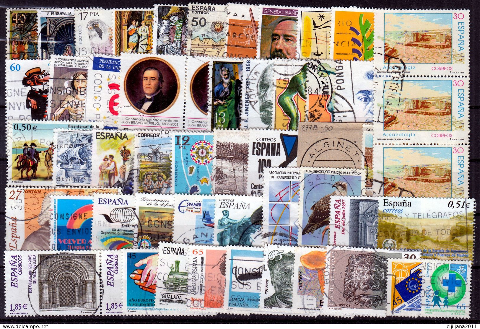 SALE !! 50 % OFF !! ⁕ SPAIN 1980 - 2003 ⁕ Nice Collection / Lot Of 105 Used Stamps ⁕ Scan - Colecciones