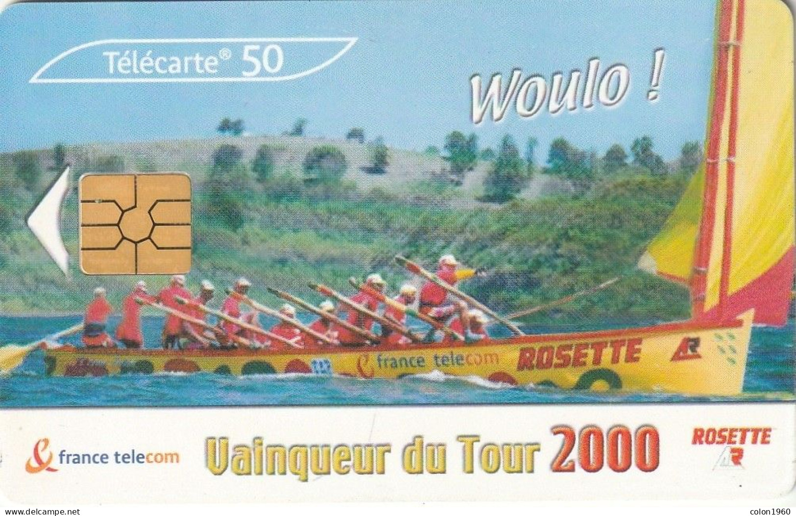 FRANCIA. F1093. Yole Rameurs Vainqueur Du Tour 2000 Woulo. 50U. 2000-10. (892) - 2000
