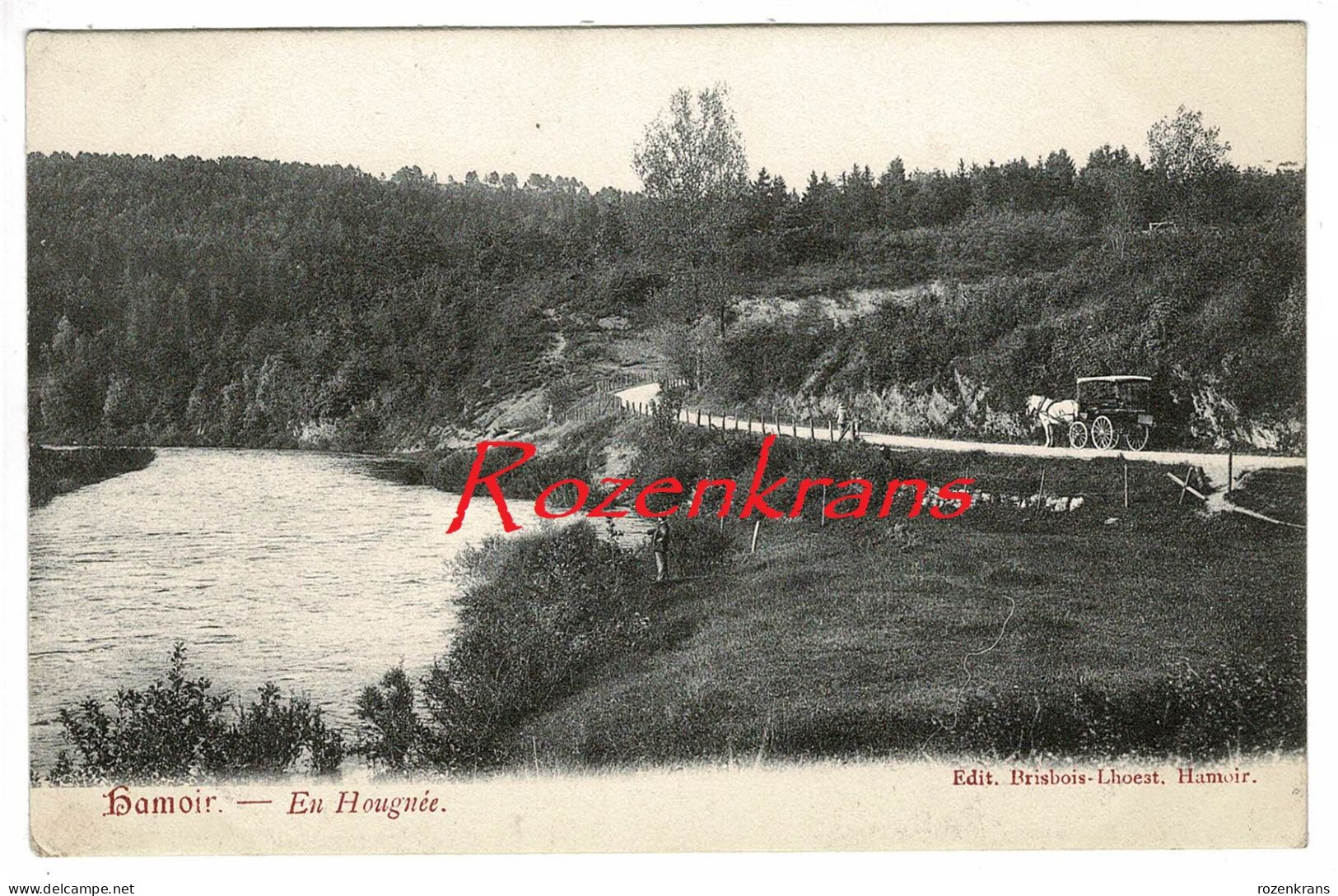 Hamoir En Hougnée (Edit. Brisbois-Lhoest CPA Animée Attelage Cheval)(En Très Bon état) - Hamoir