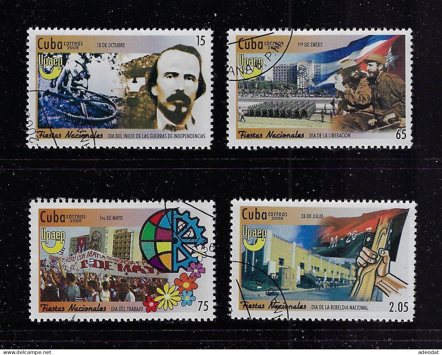 CUBA 2008 STAMPWORLD 5151-5154 CANCELLED - Usati